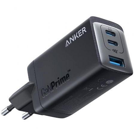 Anker 735 Charger GaNPrime 65W Negro (2xUSB-C, 1xUSB-A) inevitable de pared Anker 735 Charger GaNPrime 65W Negro (2xUSB-C, 1xUSB-A) inevitable de pared